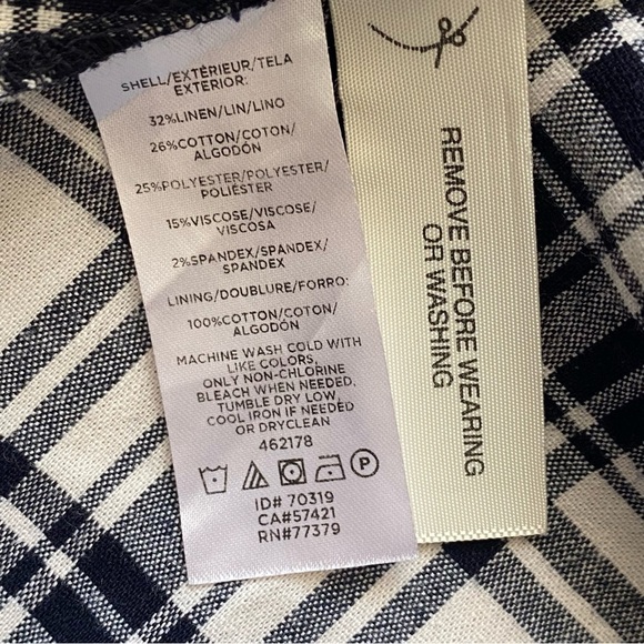 Ann Taylor Plaid Tie Waist Flare Midi Dress - Picture 6 of 7